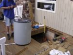 New hot water heater while installing new heat pump system.